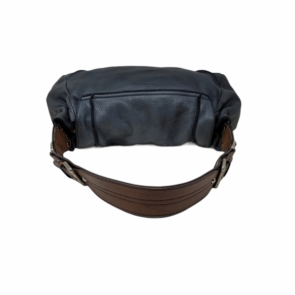 Kenneth Cole NY Blue Grey Leather Shoulder Bag - Picture 10 of 12